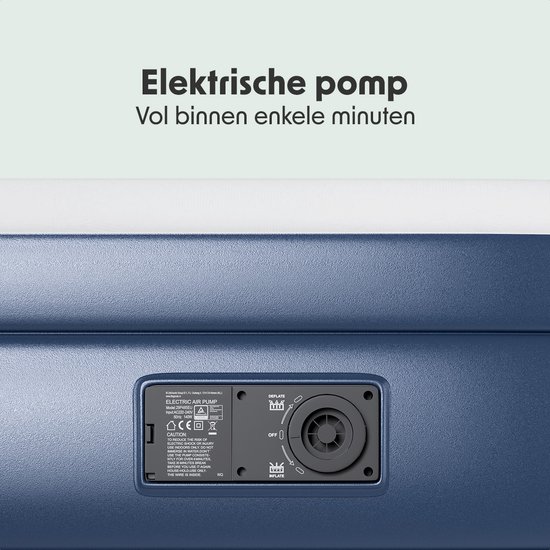 UISEBRT Pvc-luchtbed voor 2 personen, luchtmatras met hoofdeinde