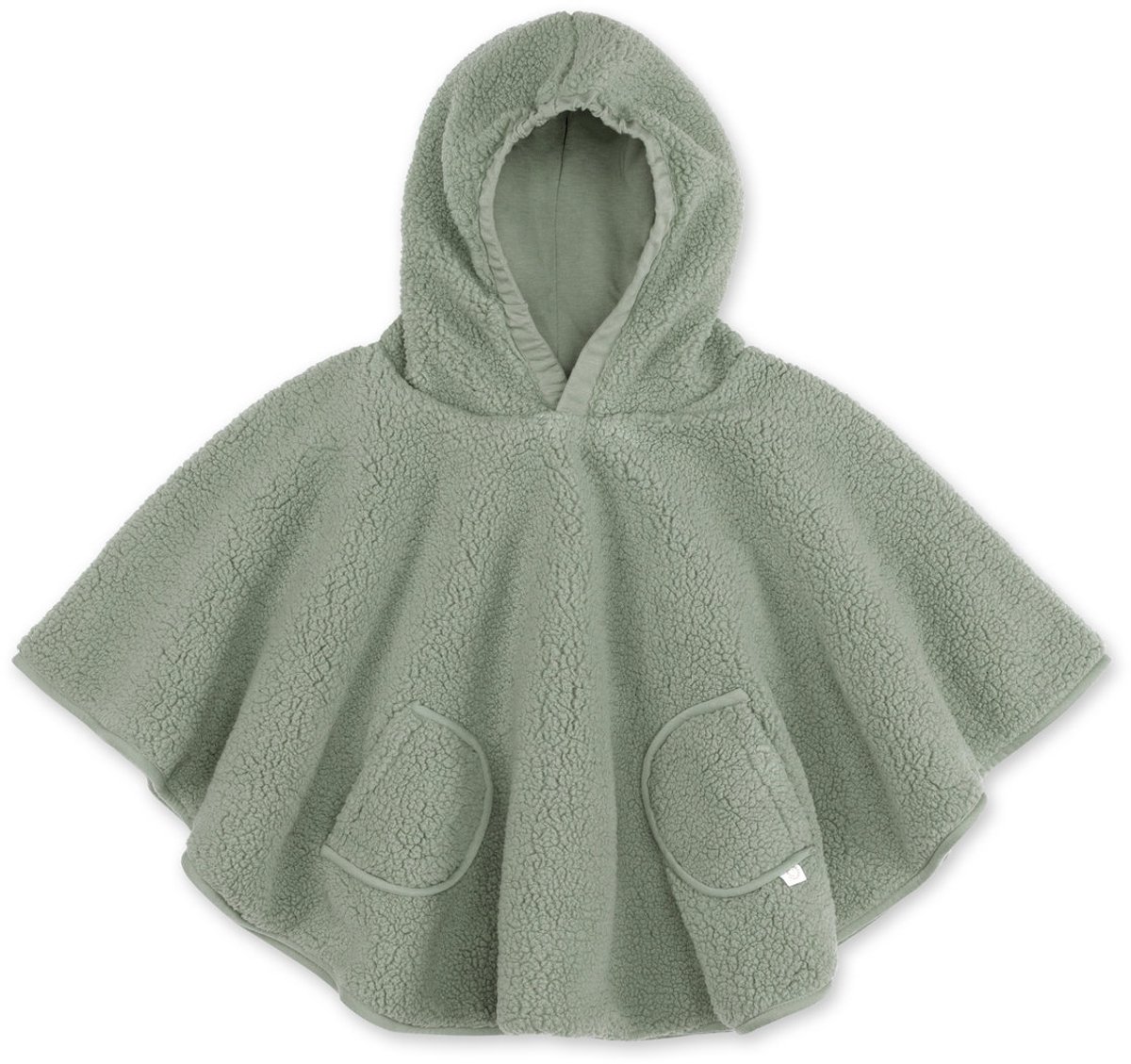 BEMINI Reisponcho - 9-36m - Warme teddy - Kaki
