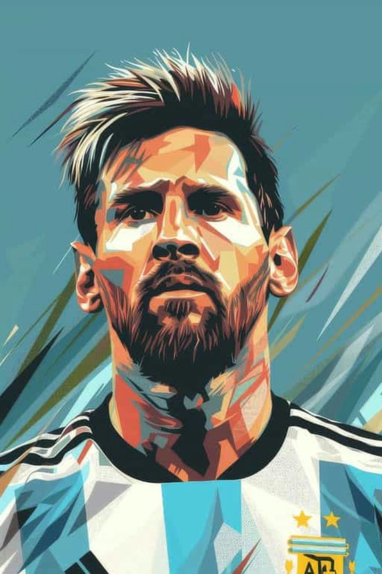 Lionel Messi Poster - Argentinië - Voetbal - Sport - Spits - Aanvaller - posters - formaat 70x100cm - Wanddecoratie - L3184