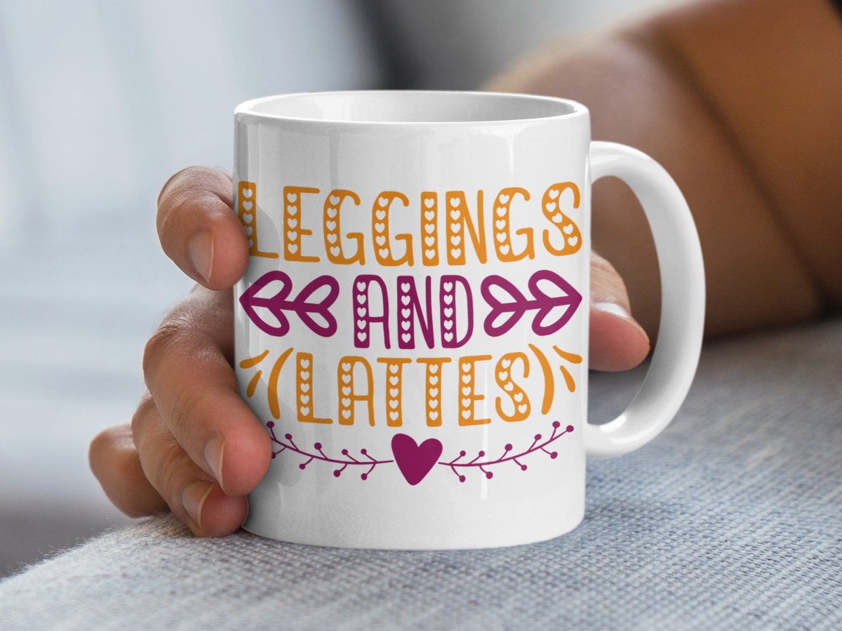 Leggings en Lattes Koffie Mok, Herfst Mok, Schattige Mok, Grappige Mok, Cadeau Idee Mok