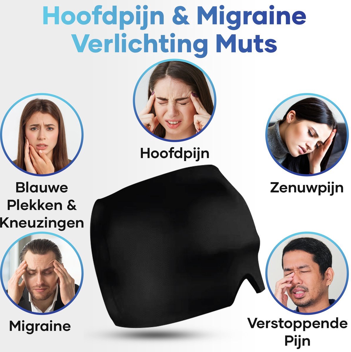 Migraine Muts Met Extra Gel - Anti Migraine masker - Hoofdpijn Oogmasker - Gezichtsmasker - Heat Cap - Ice Hat - Cold & Hot Therapy — afbeelding 3