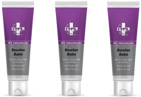 HFL - roselan balm - voetverzorging - verzorging droge huid en eelt - voordeelverpakking - 3x60 ml