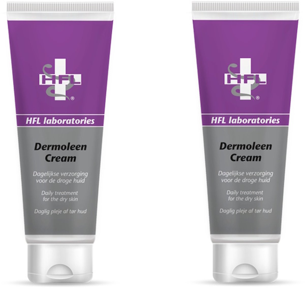 HFL - dermoleen cream - voetverzorging - hyrdratatie van de droge huid - duopack - 2x125 ml
