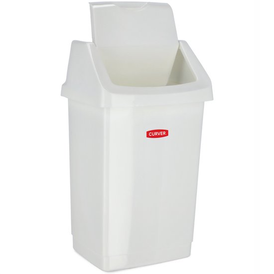 CURVER Vuilnisbak ”CLICK-IT” 25L, plastic, wit, 32,5 x 26,5 x 50,5 cm