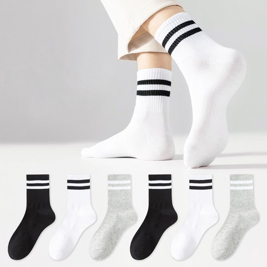 Sokken - 5 Paar - Antislip Katoenen Sokken - Yoga Sokken - Vloersokken - Puur Katoenen Sokken - Antislipkousen - Yogaoefeningsokken - One Size Fits All - Aanpassen Aan Verschillende Gelegenheden - Wit van Merkloos — afbeelding 2