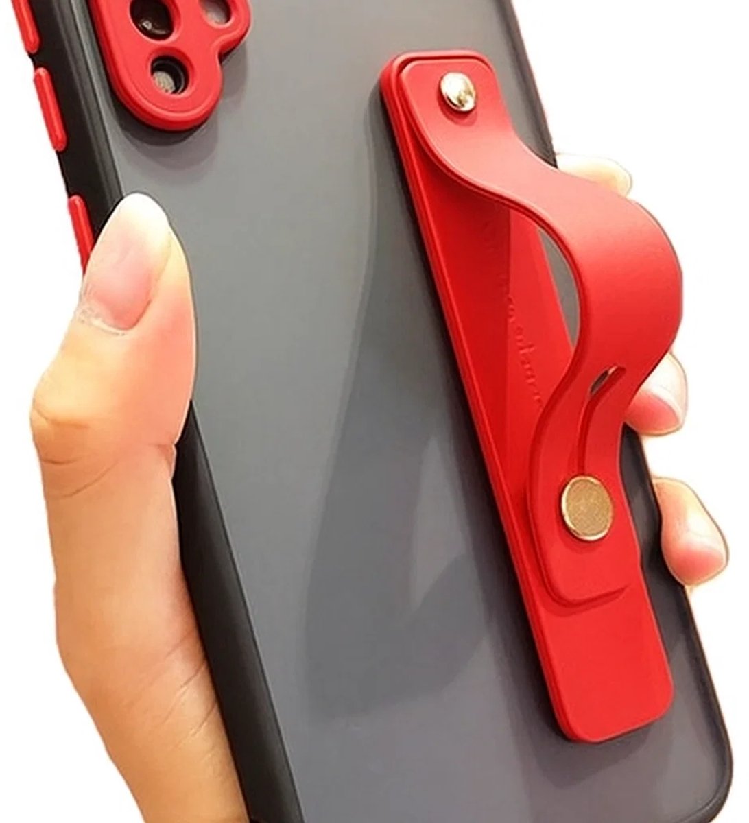 Opplakbare Tefoonhouder I Telefoonbutton I Ringhouder I Vinger Grip Smartphone I Met Smartphone Stand I Rood