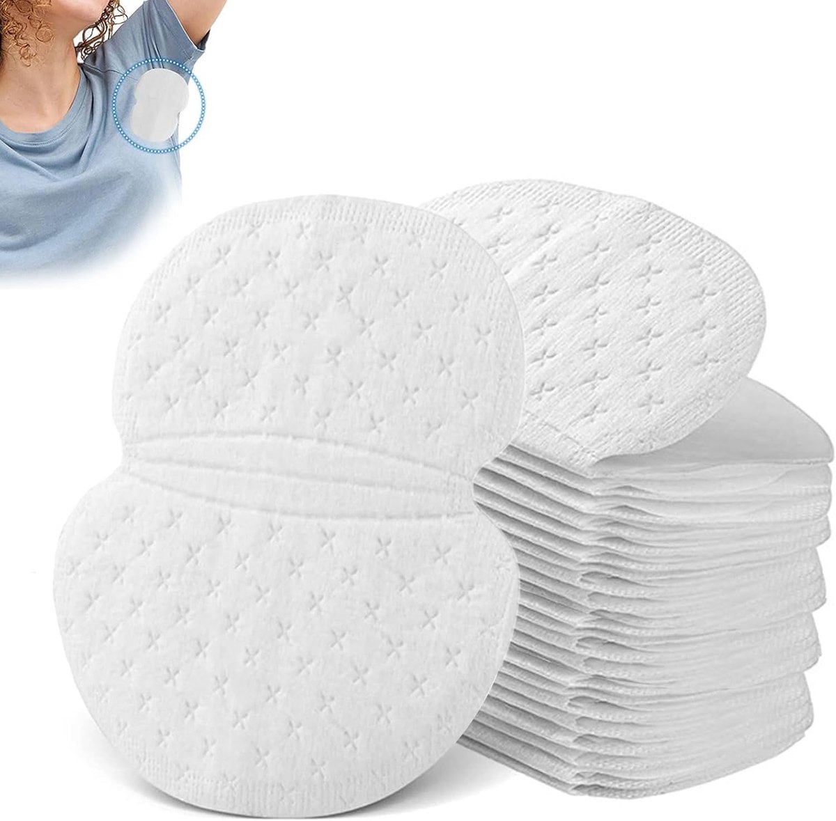 Antitranspirantpleister - Oksel Zweetpads - 100 Stuks Wegwerp Anti-transpiratie - Anti-transpirant Okselpatches - Zweetpleisters om te Dragen - Okselbescherming voor Vrouwen en Mannen - Onzichtbaar en Comfortabel - Geschikt voor Winkelen, Werken