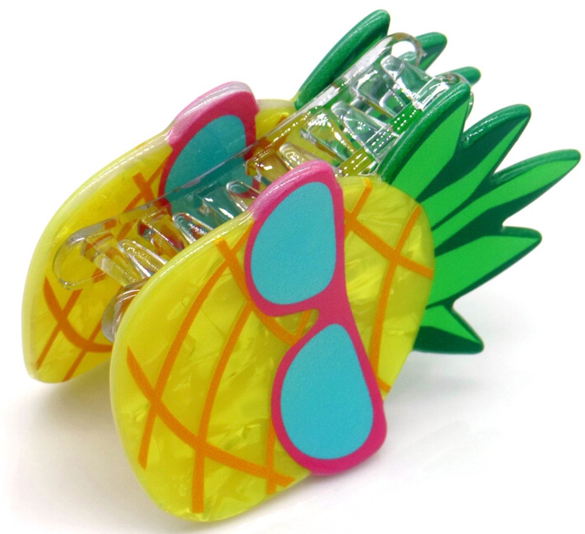 Haarclip - Ananas Design - 7 cm- Trendy Stevig Speels & Kleurrijk
