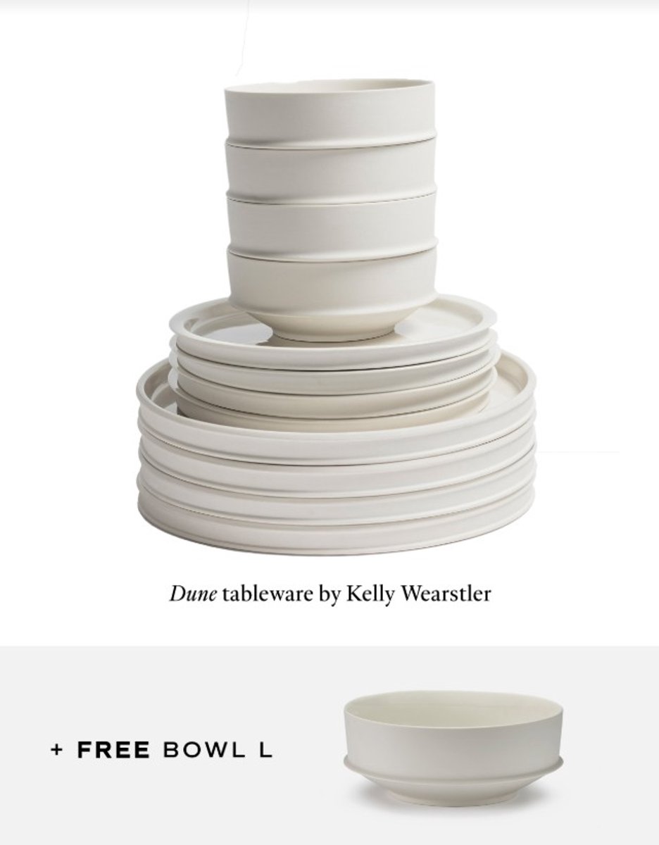 Serax Kelly Wearstler Servies Set Alabaster Dune 16 delig + GRATIS serveerschaal
