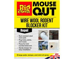 The Big Cheese - Mouse Out - Knaagdierblokkeerset van staalwol
