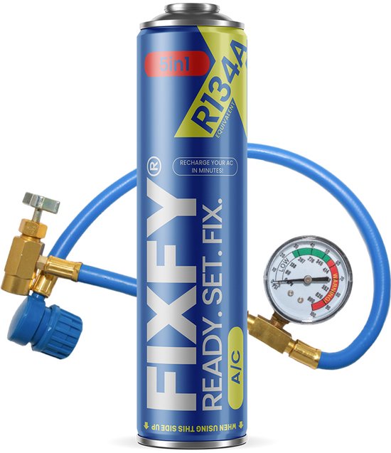 3A32K - Manometer set R134a met slangen en snelkoppelingen - Airco Frans