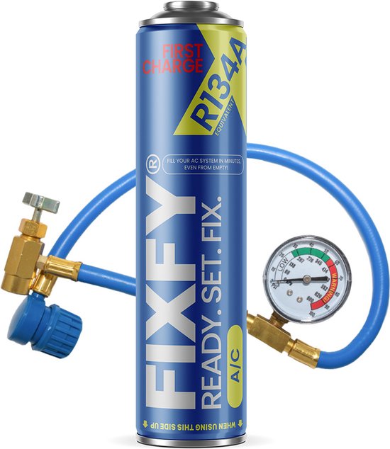 QWORK® R134A Airconditioning Koelmiddelvulslang, Koudemiddelvulslang met 1/2 inch Aansluiting voor Auto-airconditioning Koelsysteem