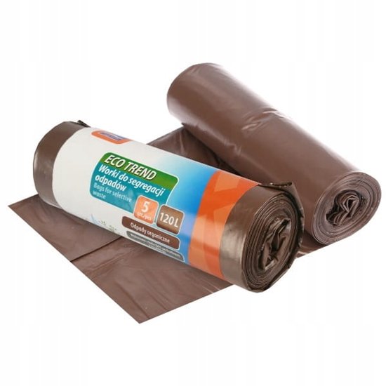 Ravi Eco Trend - Tuinafvalzak - 120L - Bruin - 5 stuks — afbeelding 2