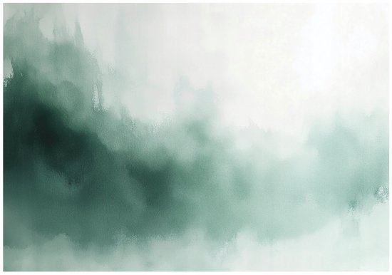 WALLARENA - Fotobehang - 350x250 cm - abstract groen fototapete voor slaapkamer en woonkamer van vliesbehang