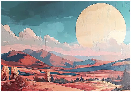 WALLARENA - Fotobehang - 400x280 cm - natuur landschap fototapet voor slaapkamer en woonkamer van vliesbehang