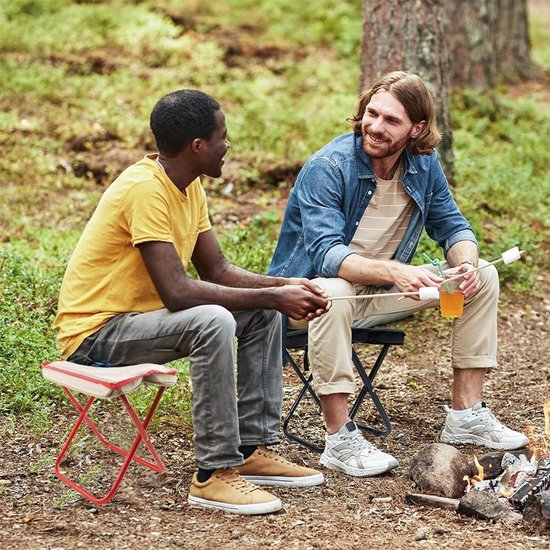 Draagbare klapstoel inklapbaar voor camping, vissen, wandelen en reizen (A) — afbeelding 3