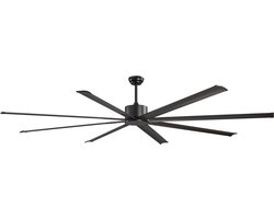 Plafondventilator 244 Cm - 8 Aluminium Bladen - 6 Snelheden - Energiezuinige Gelijkstroommotor - voor Binnen en Buiten Gebruik