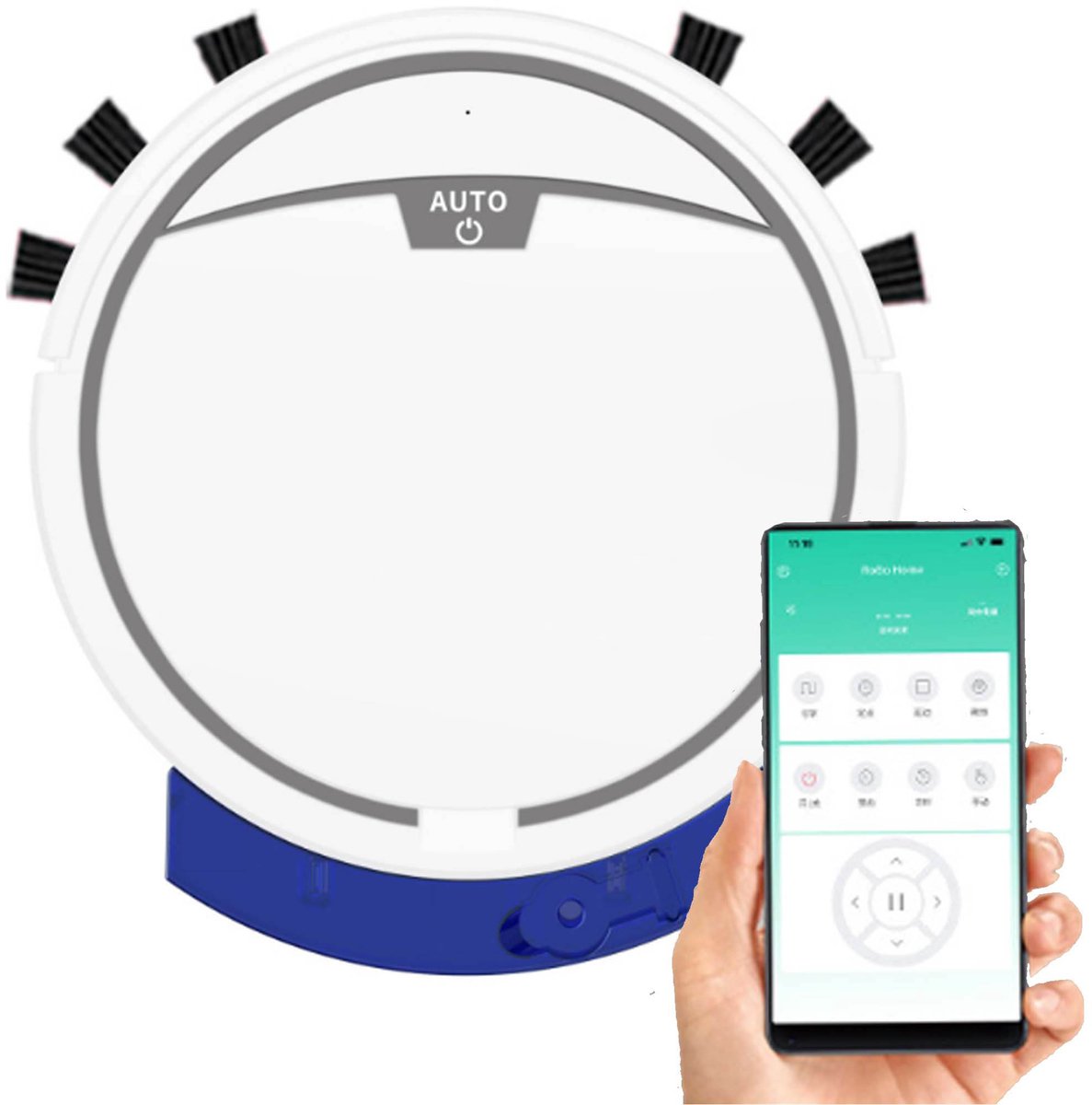 Robotstofzuiger - Robotstofzuiger Met Dweilfunctie - 2800Pa