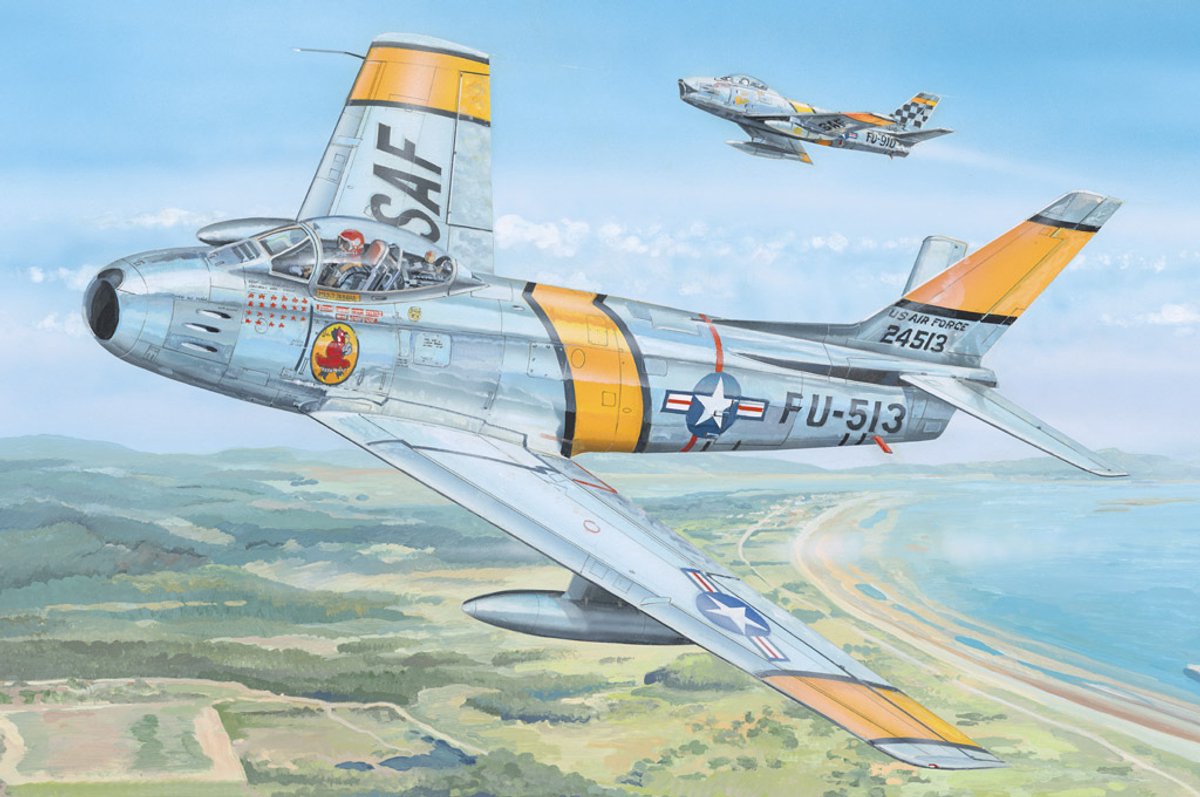 HobbyBoss Modelbouwpakket Militaire voertuigen - 81808 F-68F-30 Sabre Plastic - 1:18 - Modelbouw