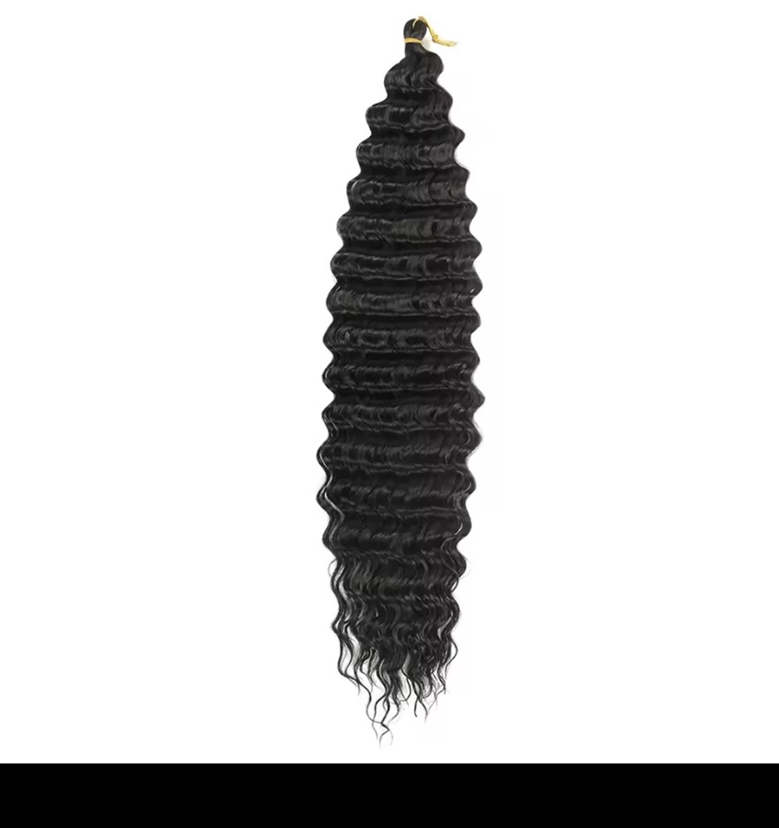 Wave gehaakt haar 32 inch diep golvend - zwart - synthetisch - 100 gram
