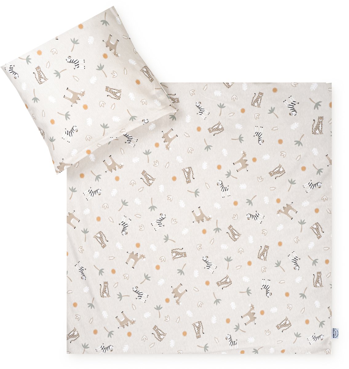 Julius Zöllner babybeddengoed jersey - Savanne beige, maat 80x80 + 35x40 cm