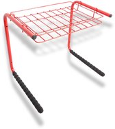 Mottez Fietsendrager - voor 2 fietsen - wand/muur opbergen - rood
