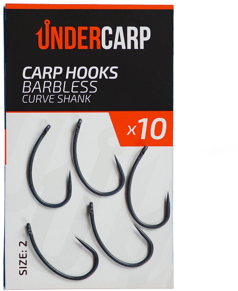 Carp Hooks Teflon CURVE SHANK Barbless 4
