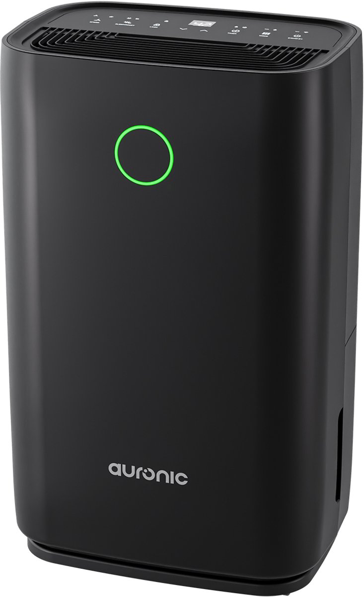 Auronic Luchtontvochtiger - Compact Series - 20L per dag - 4L Waterreservoir - Was-droog functie - Slaapkamer, Badkamer en Woonkamer - Vochtopnemer voor in Huis - Dehumidifier - Zwart