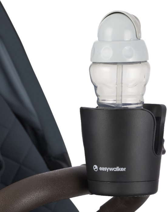 Easywalker Bekerhouder, Voor Easywalker kinderwagens en buggy's met Uniek Accessoiresysteem, Gemakkelijk te bevestigen en los te koppelen, Voor drinkflesjes - Zwart van Easywalker — afbeelding 3