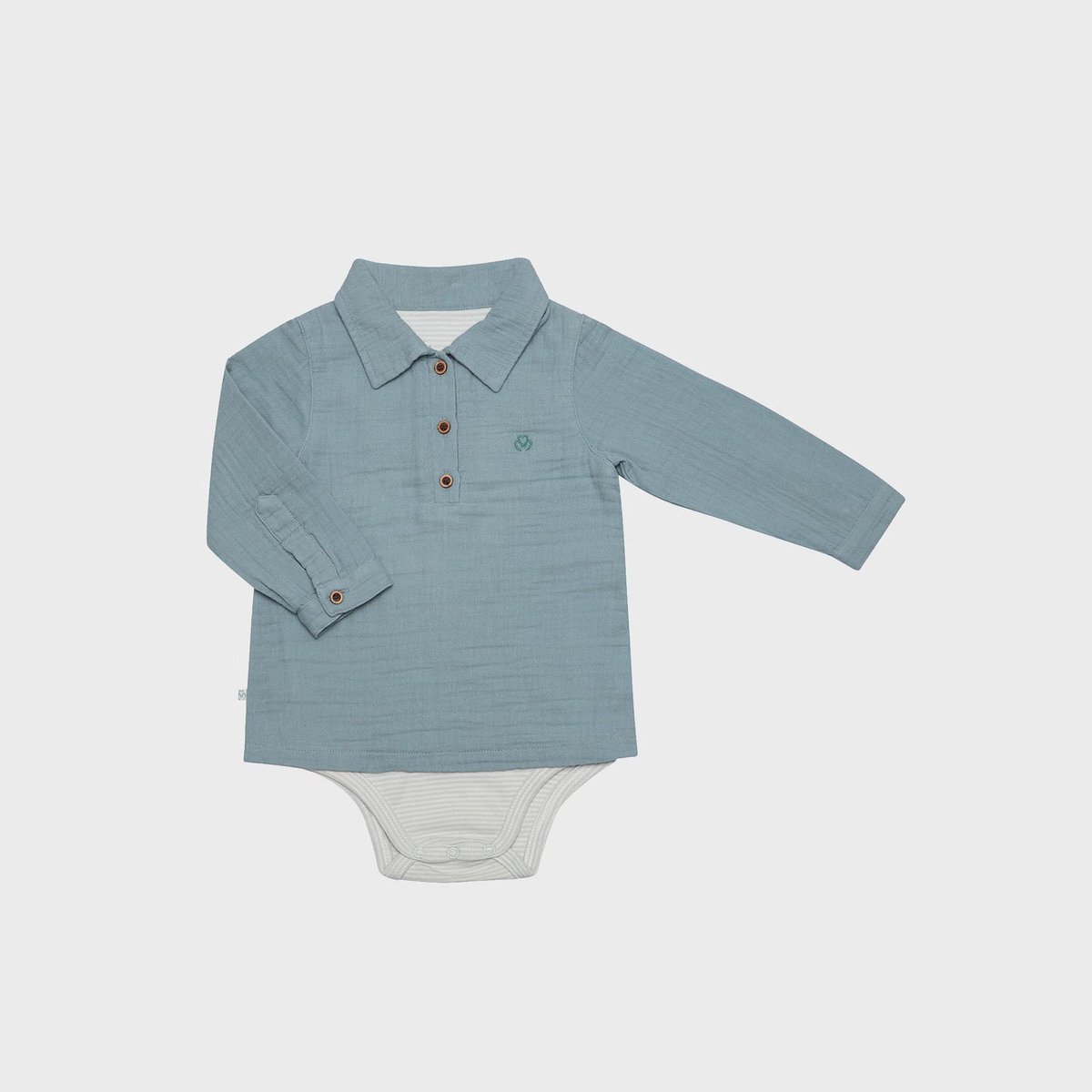 Babyshirt lichaam OrganicEra jongensbody van biologische mousseline
