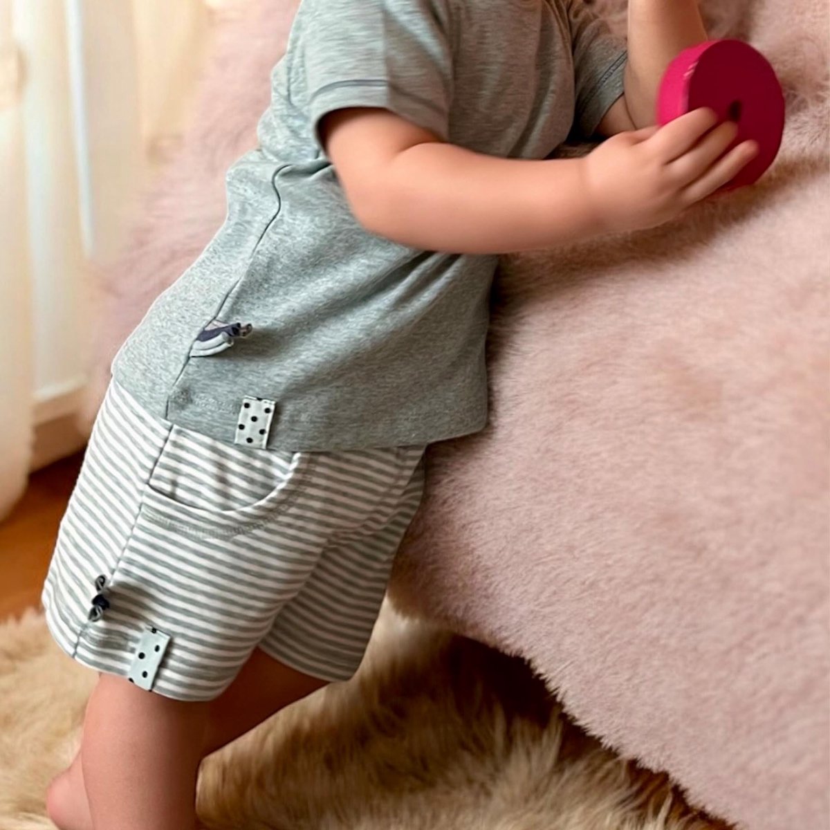 Babyshorts OrganicEra biologische babyshort, gestreept
