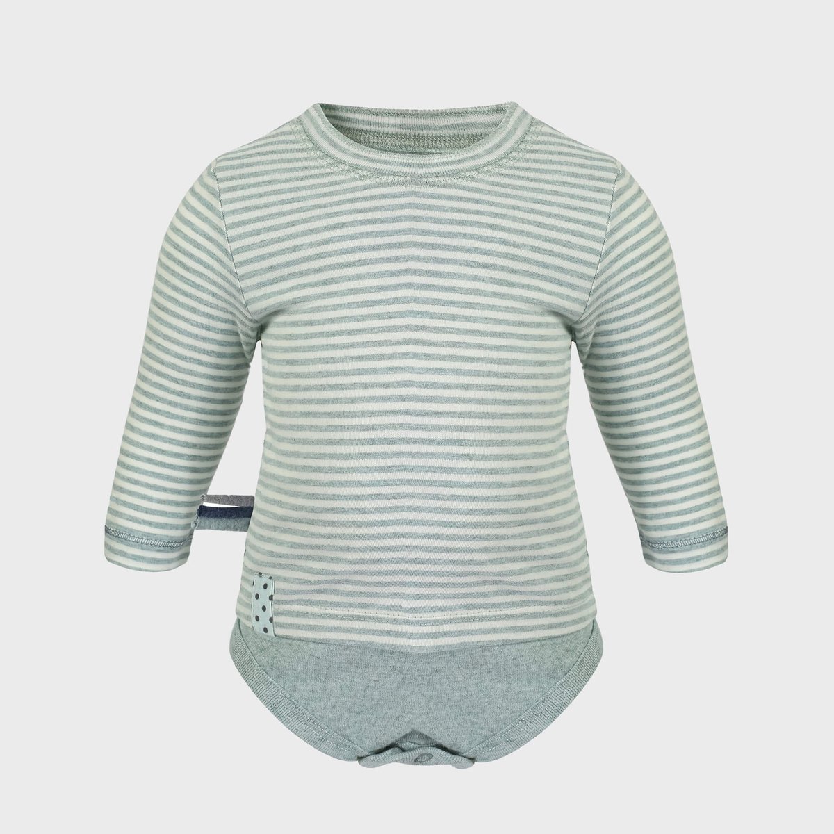 Baby T-shirt met lange mouwen OrganicEra Organic Baby L/S T-shirtbody, gestreept