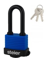 Cadenas résistant aux intempéries avec anse extra longue - 3 clés incluses
