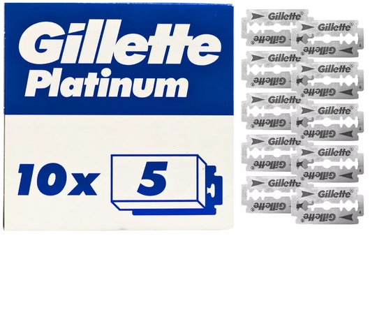 Lames De Rasoir Gillette Platinum - Lot De 2 Paquets - Pour Rasoir Mécanique - Homme - Neuf
