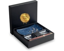 Sushi Set | HANA BLUE | Japanse Sushi Servies Set | 6-Delig | 2 Persoons | Bloem Motief