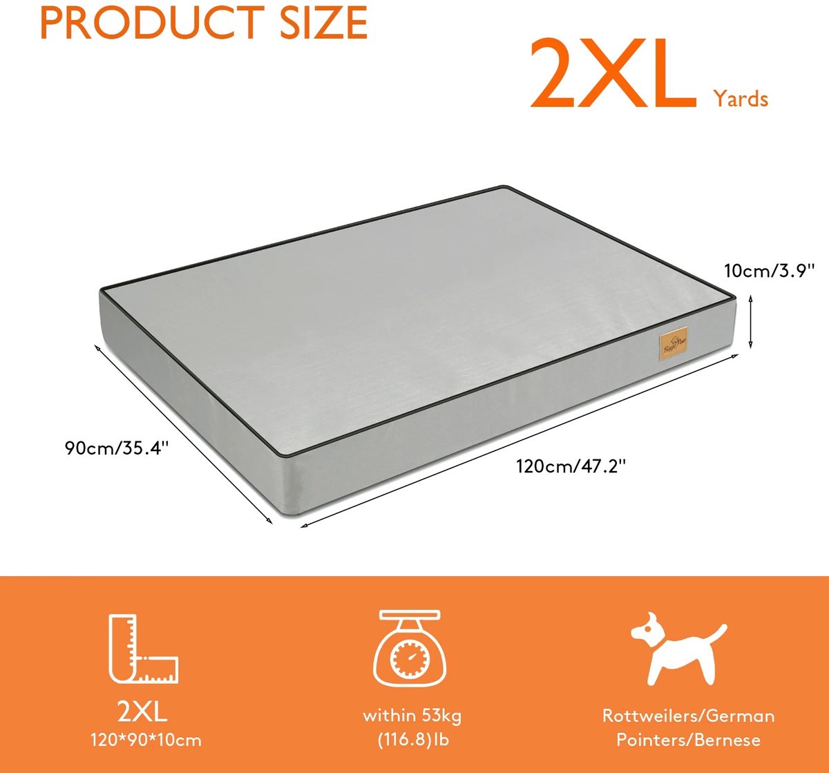 SteeFly® Waterdicht hondenbed - Comfortabel lounge schuim - Wasbare & afneembare hoes - Voor kleine tot grotere honden - XXL