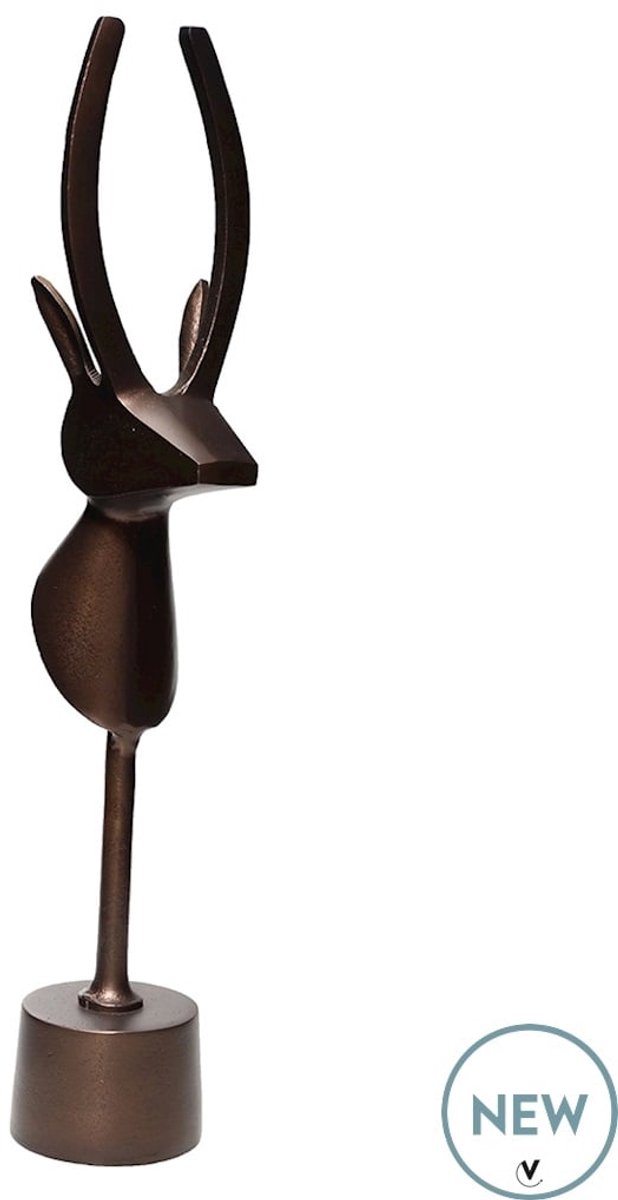 Ornament Palpa | Rendier | Brons | Large | L8 x B8 x H55 cm