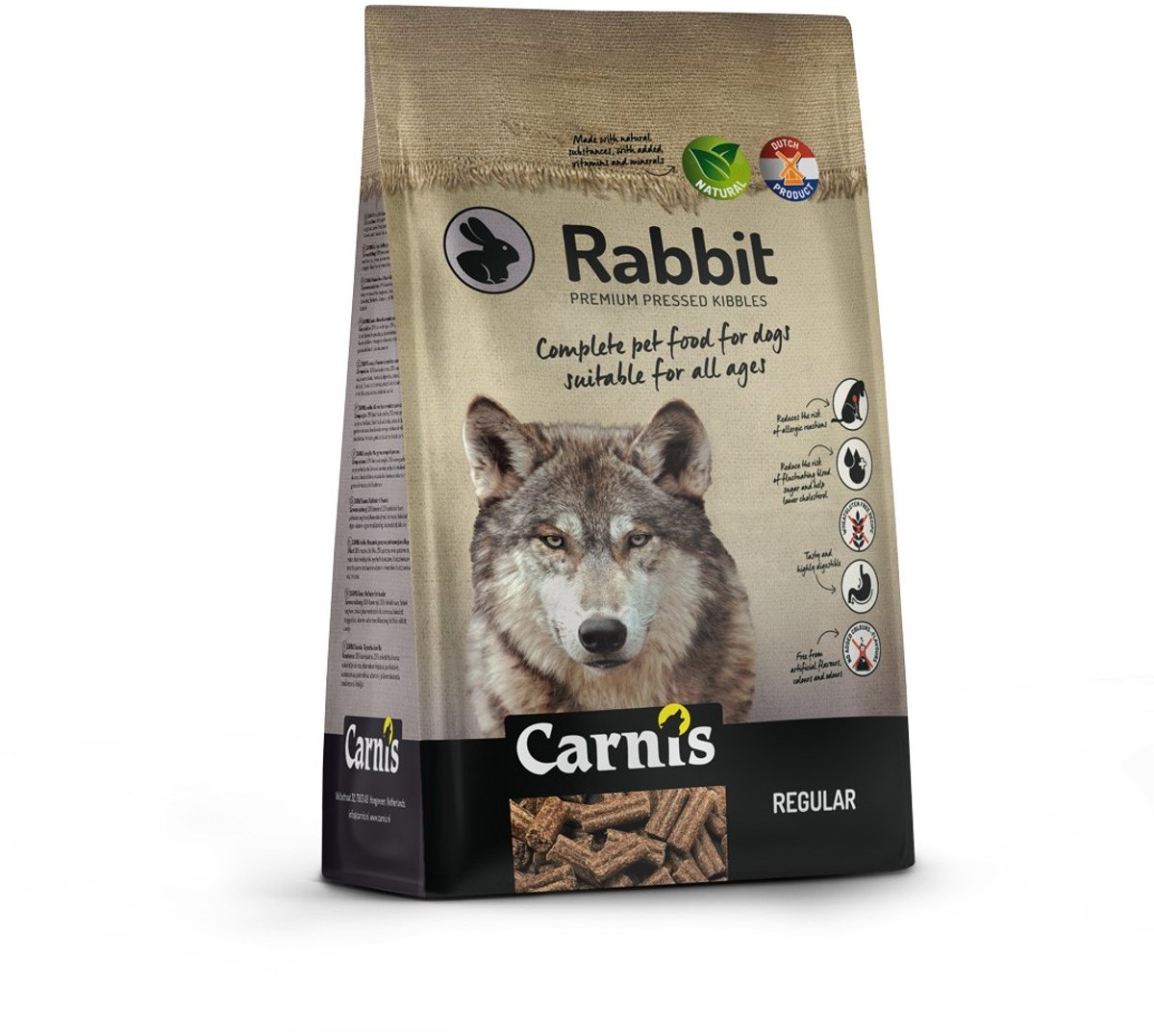 Carnis Carnis Konijn / Rabbit Regular geperst hondenvoer 12,5 kg - Hond