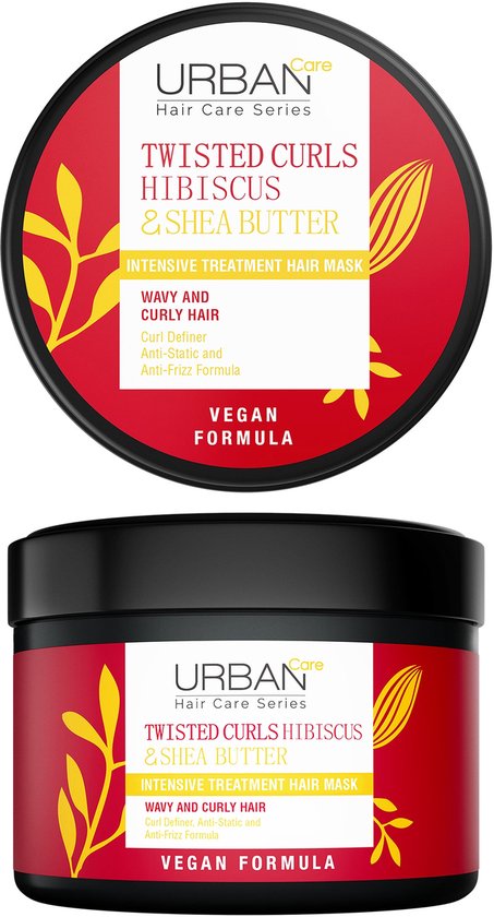 URBAN CARE Twisted Curls Masque de soin capillaire intensif à l'hibiscus et au beurre de karité 230ML