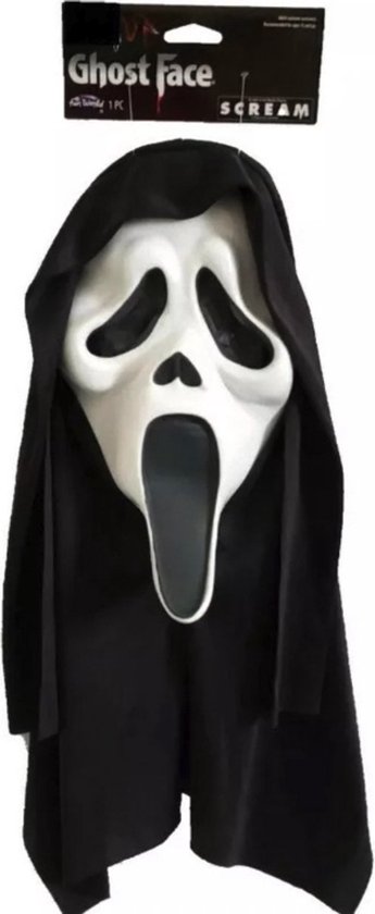 Scream Masker - Ghost Face - Ultra White Mask - Uit de Film - Fun World - Origineel - Gelicenseerd - Collectors Item - Ghostface - Halloween Kostuum (Alleen Masker)