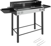 Outsunny - Barbecue à charbon - Acier inoxydable - 118 L x 32 l x 90 H cm - Zwart