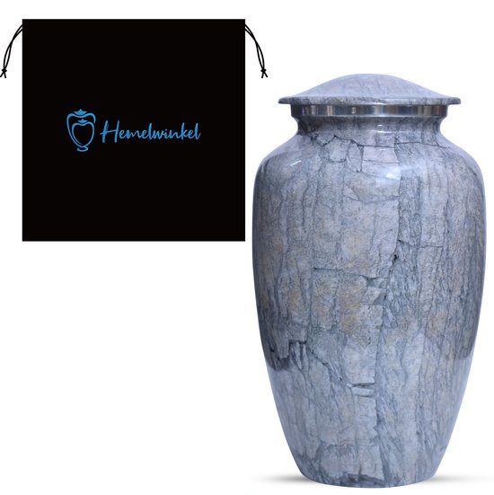 XXL As Urn - 3.5 Liter - Crematie Urn - Uniek - Voor Huisdieren of Menselijk As - Crematie As - Mini Urn - Decoratie Urn - Modern Stone