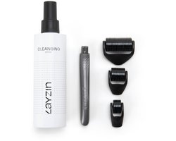 LAYZIN Dermaroller Set inclusief 3 rollerkoppen en Cleansing Spray - Gezicht - Lichaam - Hoofd - Rimpels - Huidveroudering tegengaan - Littekens - Haarverlies - Haargroei - Professionele dermarollers