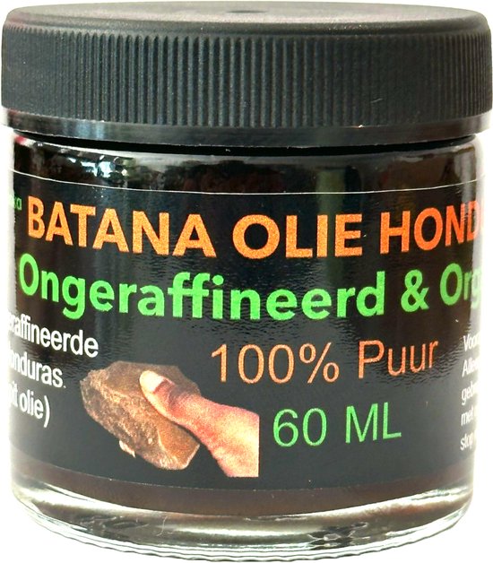 Foto: Hondurese batana olie puur 60 ml koudgeperst onbewerkt