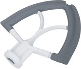Flex Edge Klopper voor KitchenAid 4,5-5 Quart Tilt-Head Stand Mixers Artisan & Classic Series van MMOBIEL – Aluminium Platte Mixer Paddle met Flexibele Siliconen Randen - Komschraper – Enkel Handwas