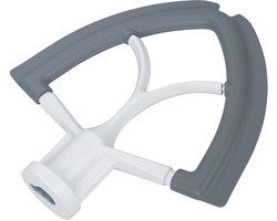 Flex Edge Klopper voor KitchenAid 4,5-5 Quart Tilt-Head Stand Mixers Artisan & Classic Series van MMOBIEL – Aluminium Platte Mixer Paddle met Flexibele Siliconen Randen - Komschraper – Enkel Handwas