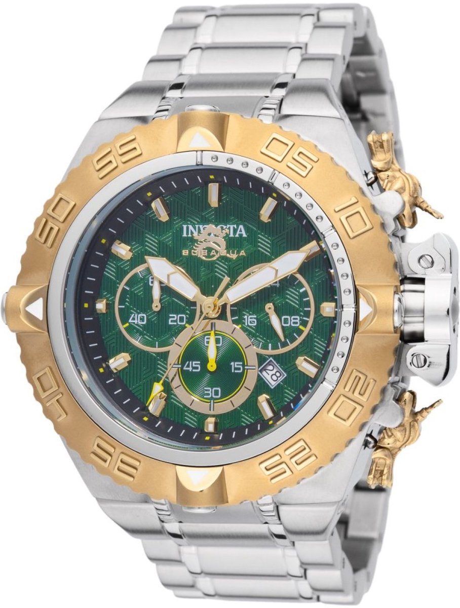 Invicta Subaqua - Noma IV 48197 Heren Horloge - Waterdicht - Analoog - Quartz Uurwerk - Roestvrij Staal met groene Wijzerplaat - 50mm