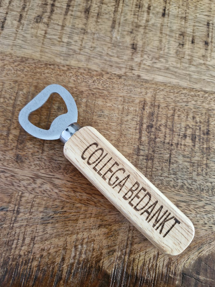 Hand Flesopener Collega bedankt