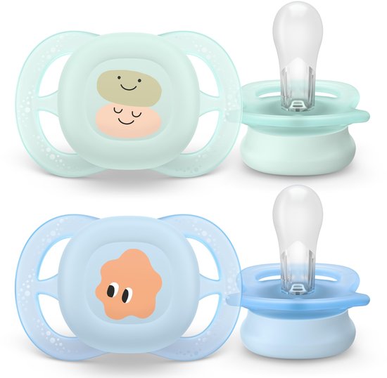 Philips Avent Ultra Start - BPA-vrije siliconen fopspeen (0-6 mnd) - Symmetrisch ontwerp - 2 stuks - SCF075/14 — afbeelding 2