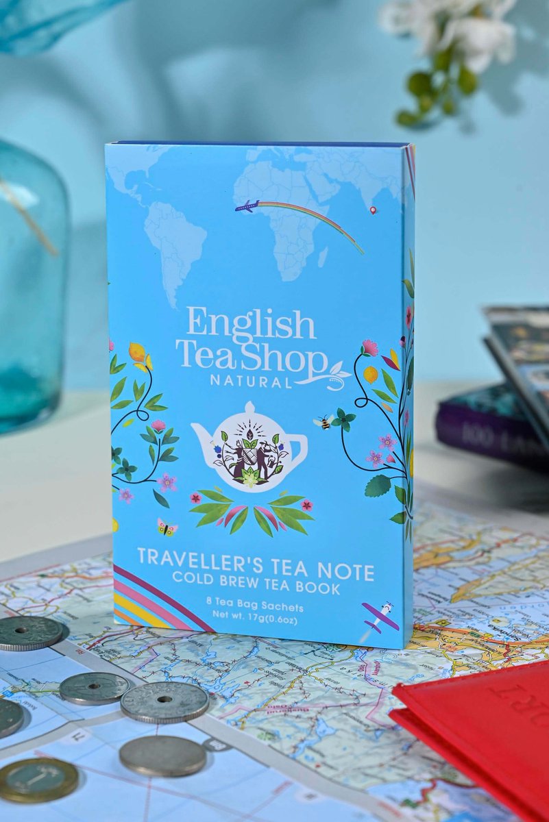 English Tea Shop - Traveller’s Cold Brew Tea Book - 8x Biologische Thee – Cadeauverpakking in Boekvorm